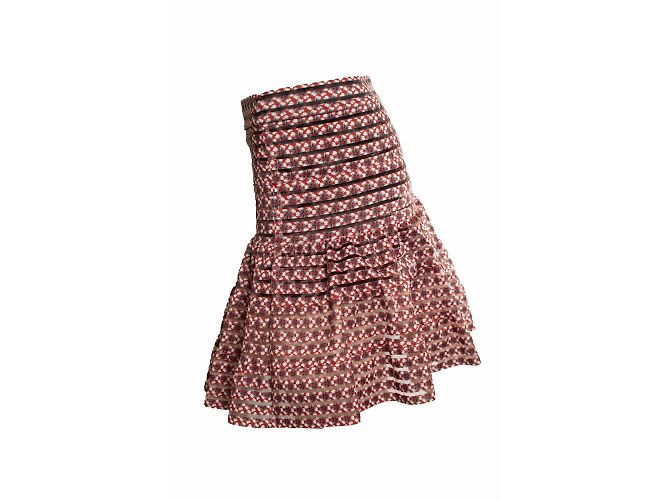 Maje, falda plisada Jezabel con estampado floral Roja - vista 2