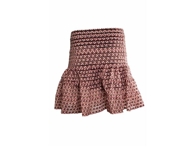 Maje, falda plisada Jezabel con estampado floral Roja - vista 3