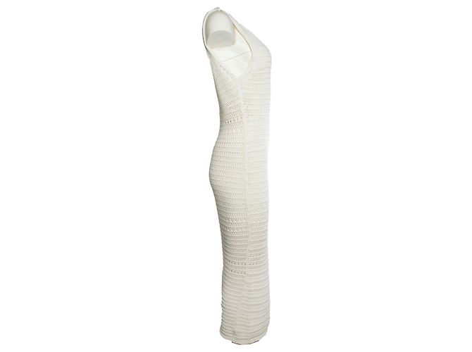 Autre Marque Umschlag 1975, Häkelkleid in Creme Weiß - Ansicht 4