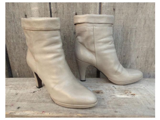 Autre Marque Stivaletti Charles Kammer Beige in Pelle d'Agnello - vista 2