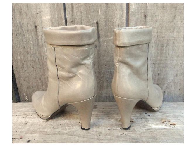 Autre Marque Stivaletti Charles Kammer Beige in Pelle d'Agnello - vista 5