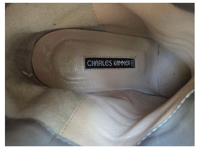 Autre Marque Stivaletti Charles Kammer Beige in Pelle d'Agnello - vista 8