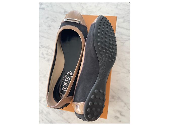 Décolleté Tod's in pelle beige - vista 2