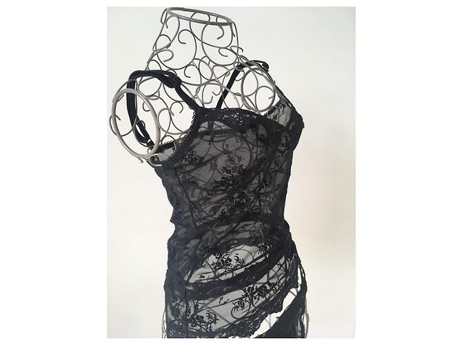 Autre Marque Conjunto de lencería magnífico XS Negro - vista 6