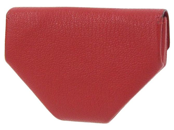 Hermès Monedero Hermes Le Soir Sandouze Chevre Rojo Roja - vista 2