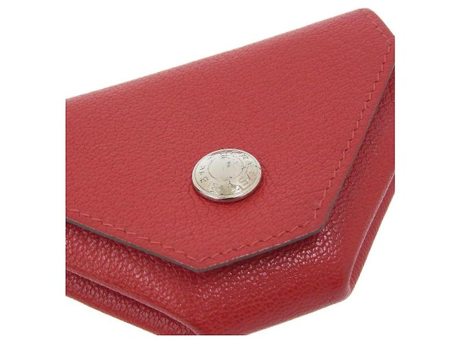 Hermès Monedero Hermes Le Soir Sandouze Chevre Rojo Roja - vista 5