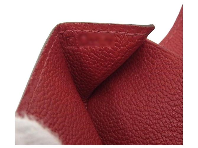 Hermès Monedero Hermes Le Soir Sandouze Chevre Rojo Roja - vista 6