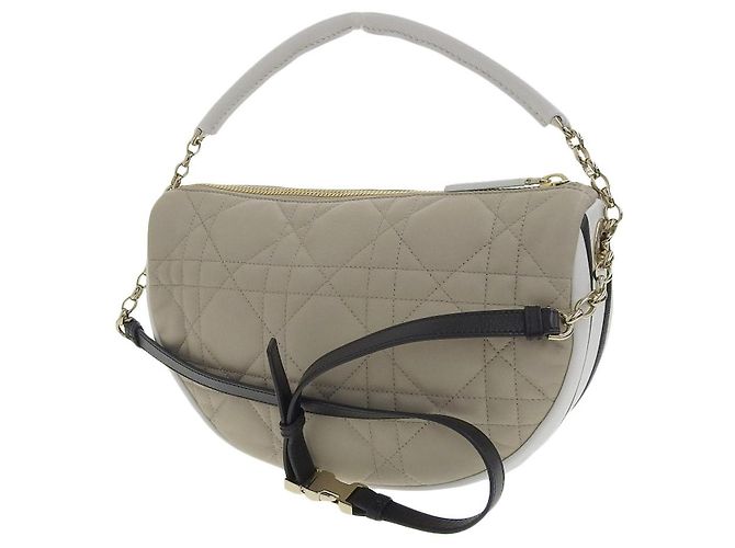 Borsa hobo in pelle Dior Vibe Borsa a spalla singola M7200BNET Beige - vista 2