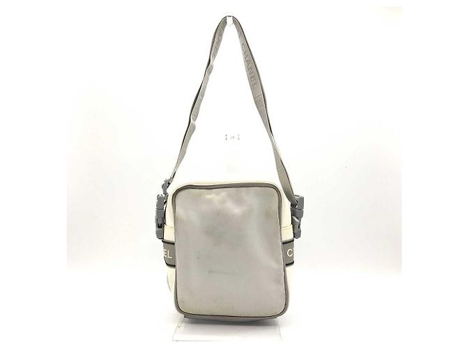 Borsa a spalla Chanel Nylon Sports Line Bianco Avorio - vista 2