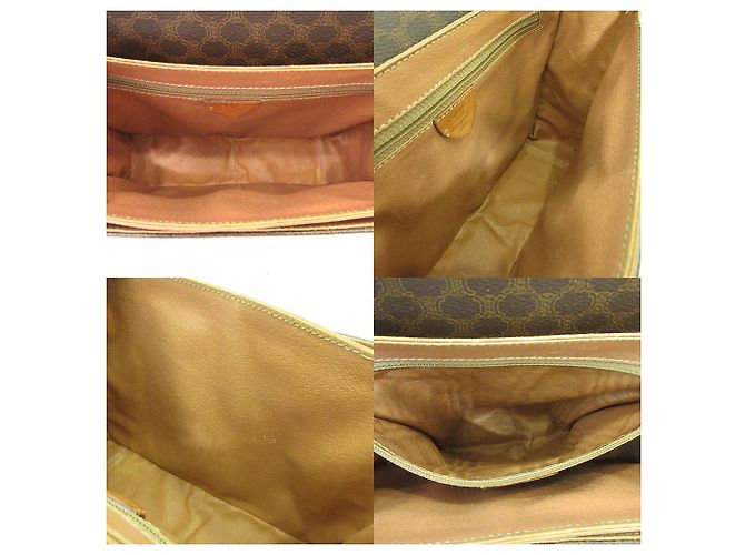 Céline Borsa a spalla Celine Brown in pelle PVC Marrone - vista 4