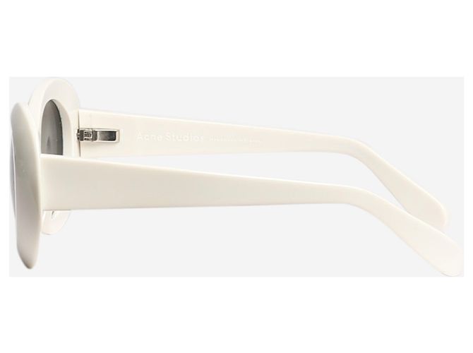 Acne Occhiali da sole retro bianchi e rotondi - vista 4