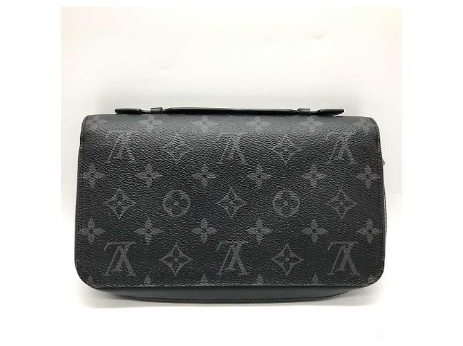 Carteira longa Zippy XL Monogram Eclipse M61698 da Louis Vuitton Preto - vista 2