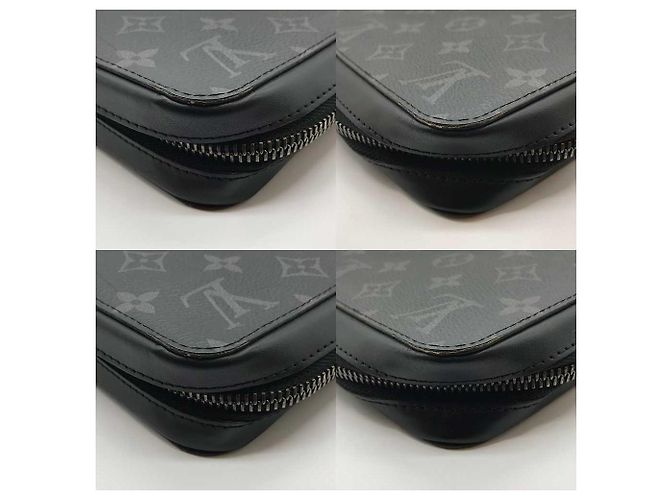 Carteira longa Zippy XL Monogram Eclipse M61698 da Louis Vuitton Preto - vista 3