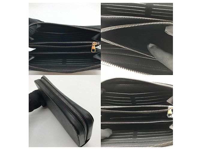 Carteira longa Zippy XL Monogram Eclipse M61698 da Louis Vuitton Preto - vista 4