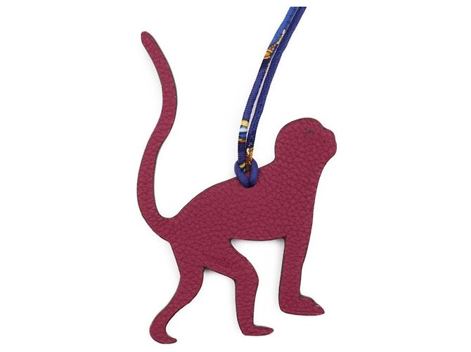 Silk In Hermès Charm per borsa Petit H a forma di scimmia Hermes Blu Porpora - vista 4