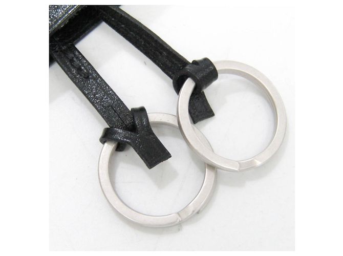 Ring Hermès Halskette mit Schlüsselanhänger Clochette Hermes Schwarz - Ansicht 5