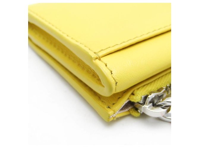 Prada Grace Triangle Compact Wallet Yellow - view 5