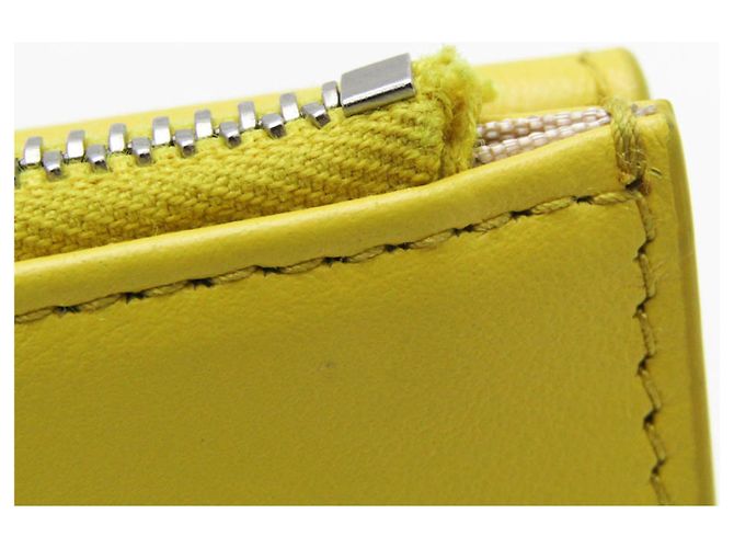 Prada Grace Triangle Compact Wallet Yellow - view 7