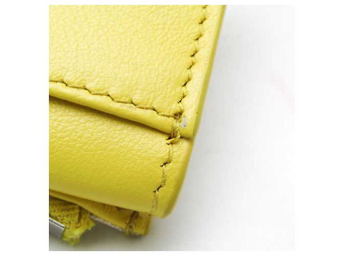 Prada Grace Triangle Compact Wallet Yellow - view 8