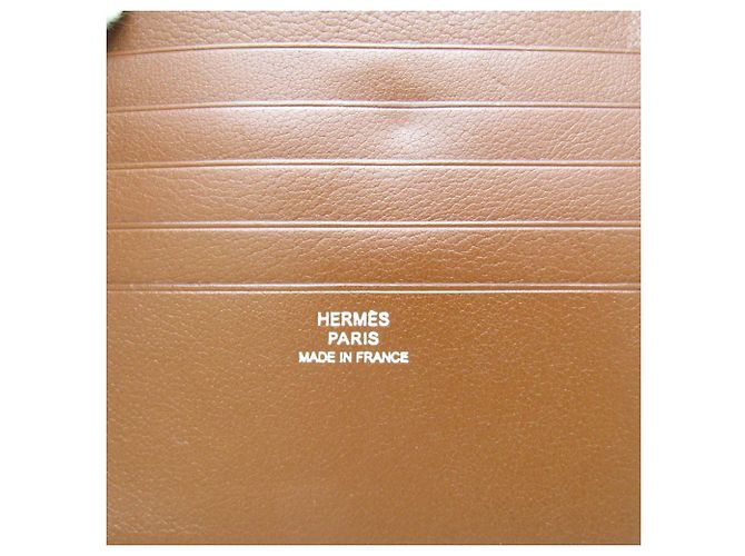 Hermès Hermes MC3 Thales Men's Leather Bi-Fold Wallet Brown - view 11