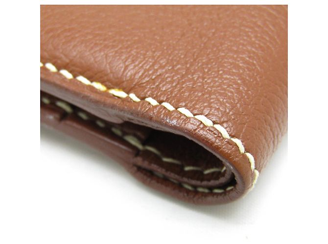 Hermès Hermes MC3 Thales Men's Leather Bi-Fold Wallet Brown - view 6