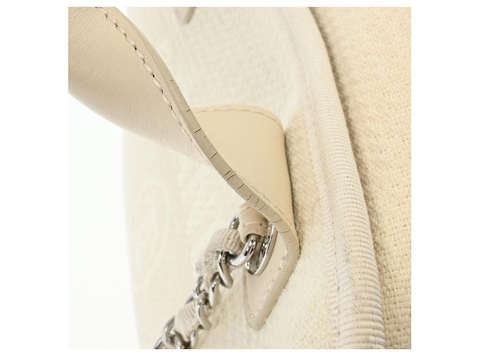 Borsa da bowling Chanel Deauville Bianco sporco - vista 10