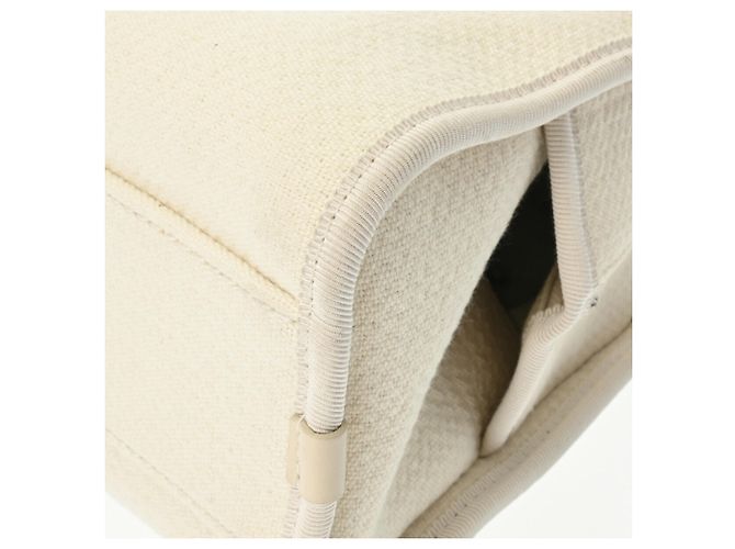 Borsa da bowling Chanel Deauville Bianco sporco - vista 6