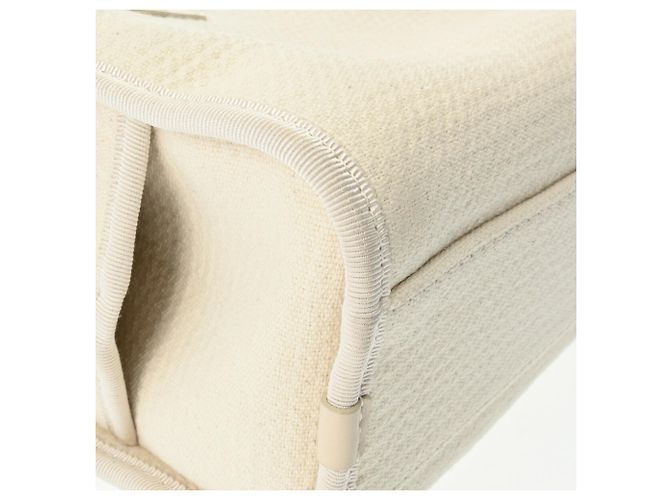 Borsa da bowling Chanel Deauville Bianco sporco - vista 8