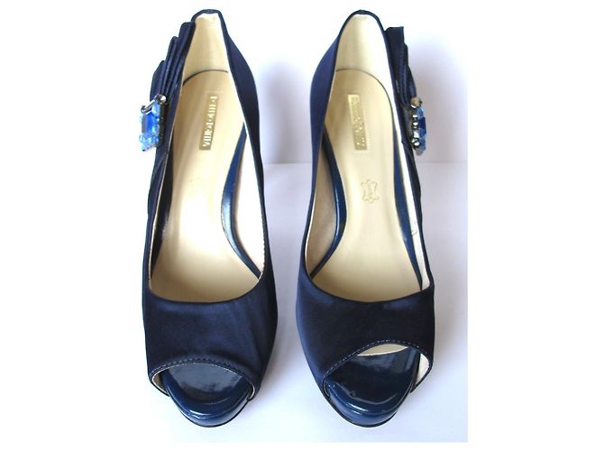 Autre Marque Décolleté in tela Roberto Botella con gioiello turchese blu 38 IT - vista 10