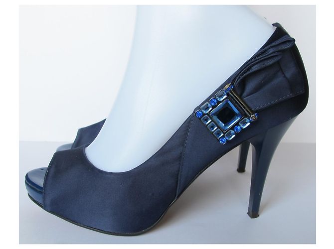 Autre Marque Décolleté in tela Roberto Botella con gioiello turchese blu 38 IT - vista 4