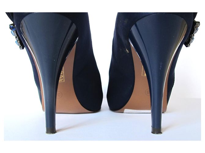 Autre Marque Décolleté in tela Roberto Botella con gioiello turchese blu 38 IT - vista 8