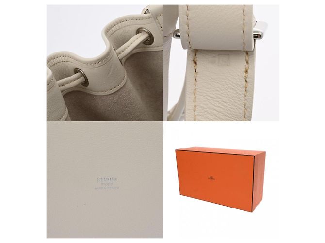 Market Hermès Borsa a spalla in pelle Swift bianca PM Hermes Bianco - vista 12