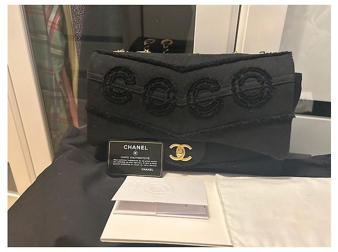 Timeless Chanel classico in denim primavera estate 2020 Nero - vista 6