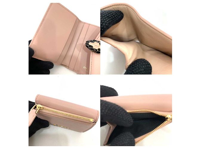Autre Marque Billetera Mini Serpenti Forever de Cuero Rosa Bvlgari - vista 4