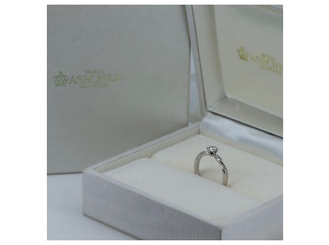 Autre Marque Royal Asscher Diamantring 0,28CT E VVS2 PT900 Platin - Ansicht 9