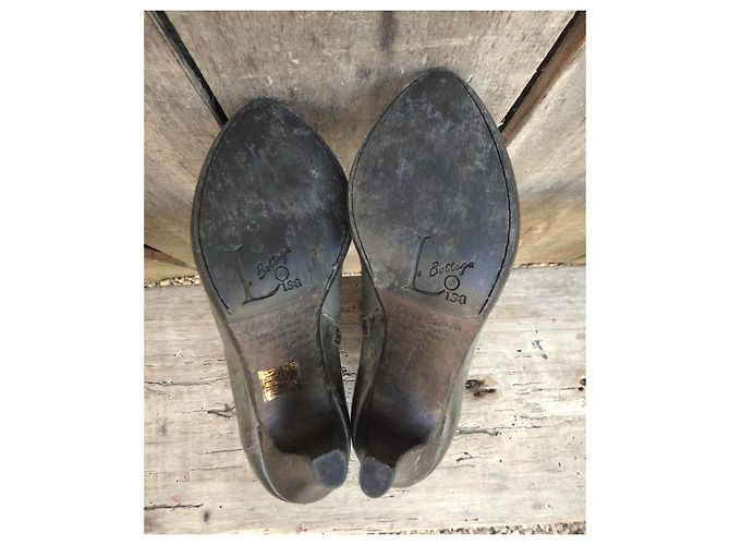 Autre Marque Botines La Bottega di Lisa de cuero kaki Caqui - vista 7