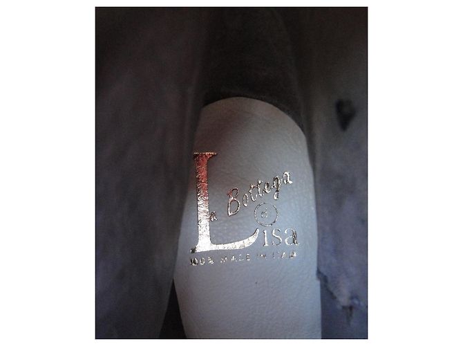 Autre Marque Botines La Bottega di Lisa de cuero kaki Caqui - vista 8