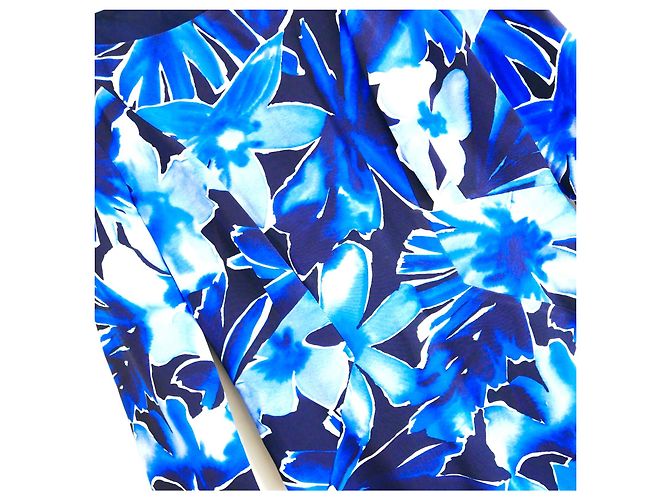 Vestido de estampado floral azul de la colección Michael Kors - vista 2