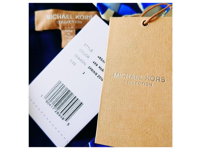 Vestido de estampado floral azul de la colección Michael Kors - vista 4