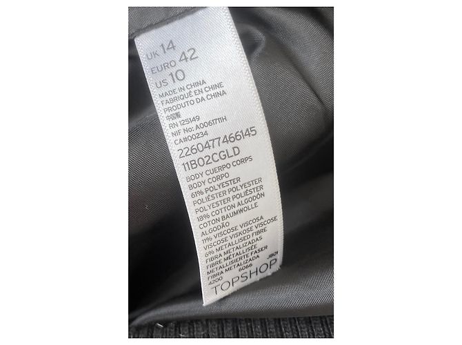 Giacca bomber trapuntata dorata Topshop - vista 6