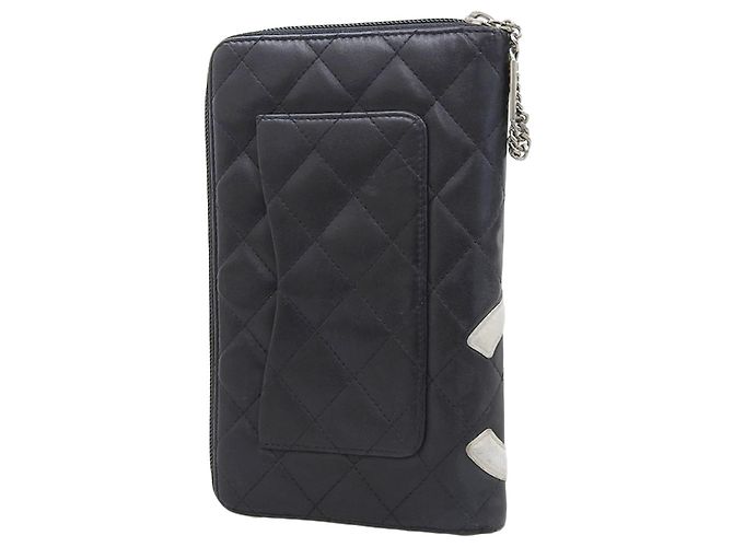 Monedero Chanel Cambon Line Negro Blanco - vista 2