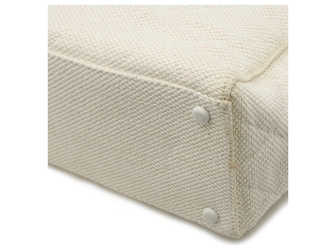 Borsa Tote Chanel Matelassé Coco Mark Bianco - vista 4