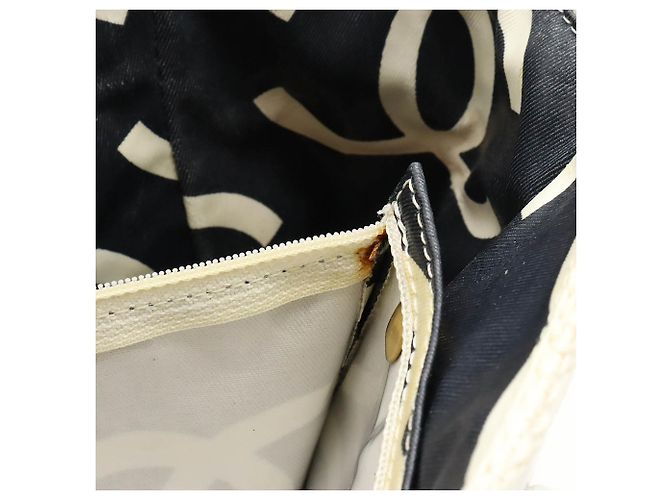 Borsa Tote Chanel Matelassé Coco Mark Bianco - vista 8
