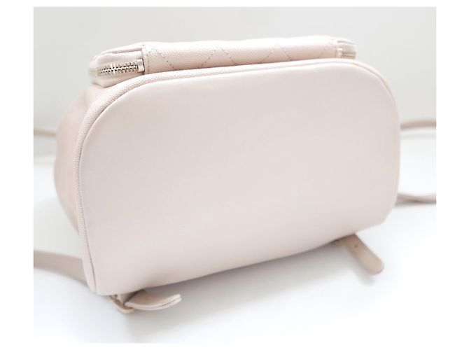 Chanel Business Affinity Backpack Beige Caviar Leather - view 6