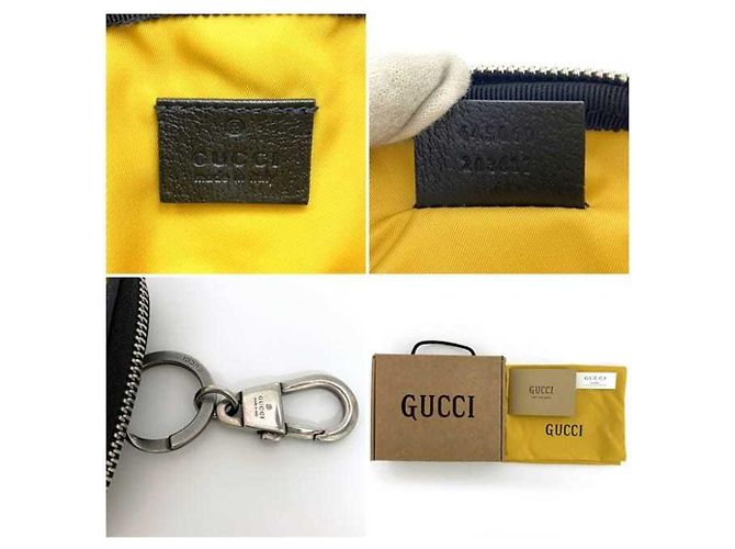 Charm per borsa Gucci Nero e Giallo in Pelle e Nylon - vista 11