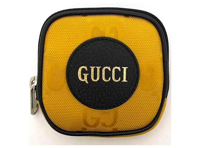 Charm per borsa Gucci Nero e Giallo in Pelle e Nylon - vista 7