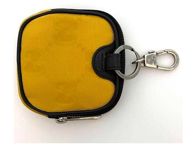 Charm per borsa Gucci Nero e Giallo in Pelle e Nylon - vista 8