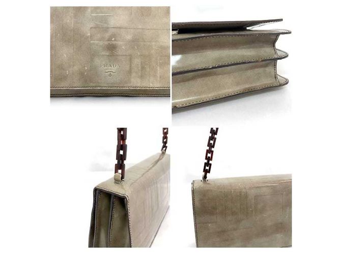 Borsa a spalla in tartaruga Prada - vista 10