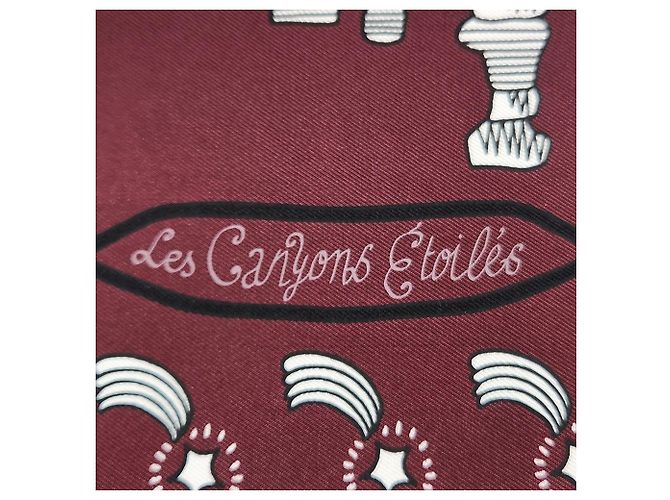 Hermès Carré 55 Schal in Bordeaux - Ansicht 3