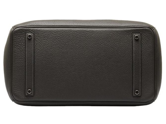 Hermès Birkin 35 Handtasche aus grauem Togo-Leder Braun - Ansicht 4
